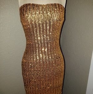 Gold Ark & Co Sequin Dress